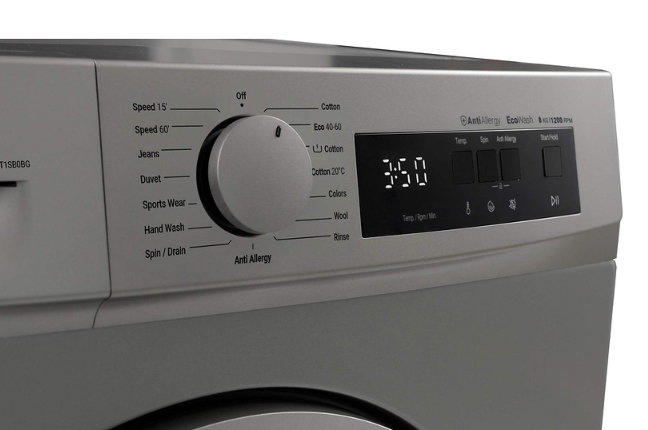 Daewoo WM812T1SB0BG Πλυντήριο Ρούχων 8kg 1200 Στροφών Γκρι